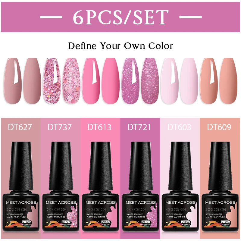 6pcs DIY Semi-Permanent Gel Polish Set