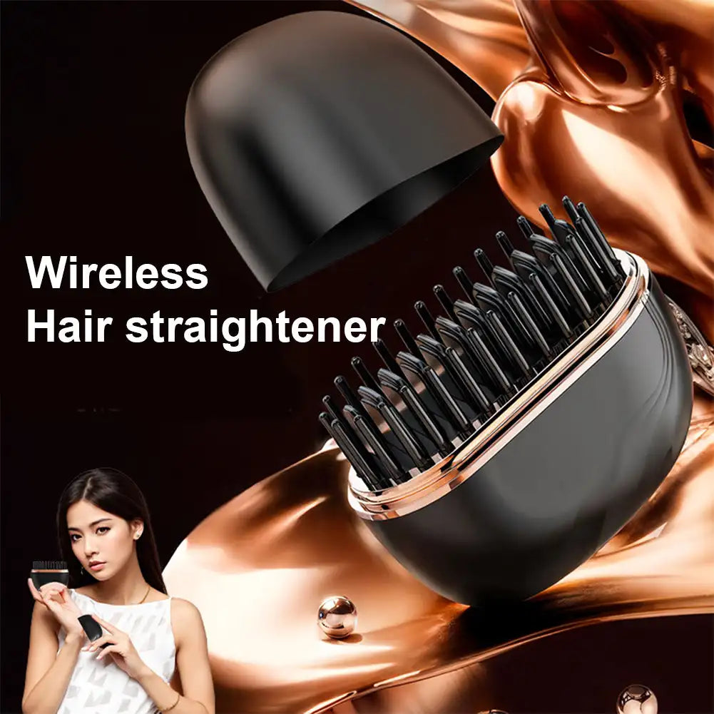Portable Ceramic Hair Straightener Brush
