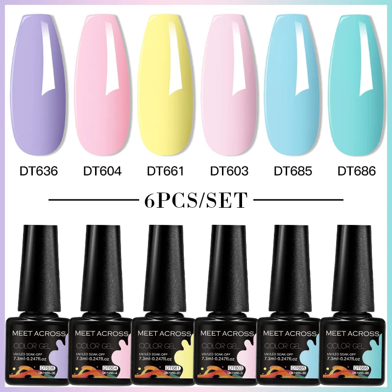 6pcs DIY Semi-Permanent Gel Polish Set