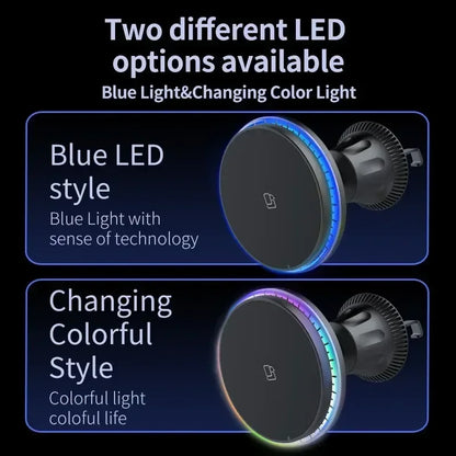 Magnetic Car Wireless Charger RGB LED