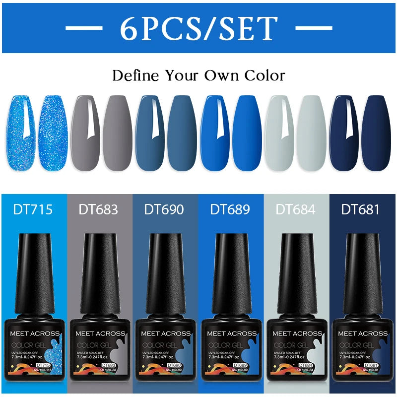 6pcs DIY Semi-Permanent Gel Polish Set