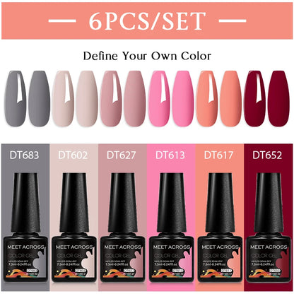 6pcs DIY Semi-Permanent Gel Polish Set