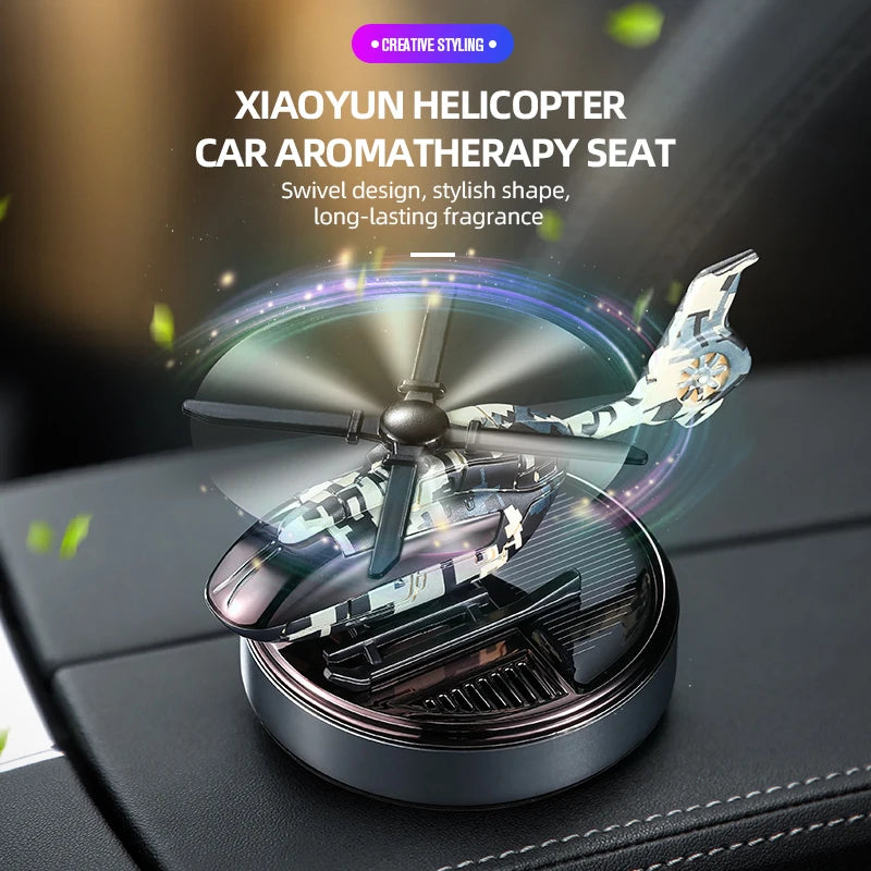 Solar Rotating Helicopter Car Aroma Diffuser