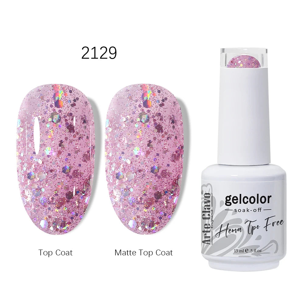 Pink Reflective Gel Nail Polish