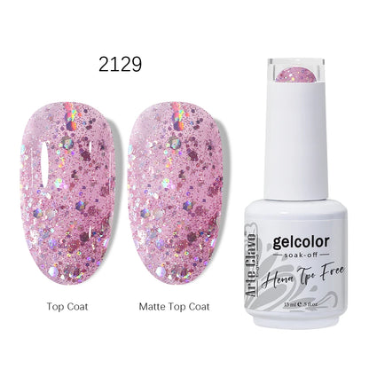 Pink Reflective Gel Nail Polish