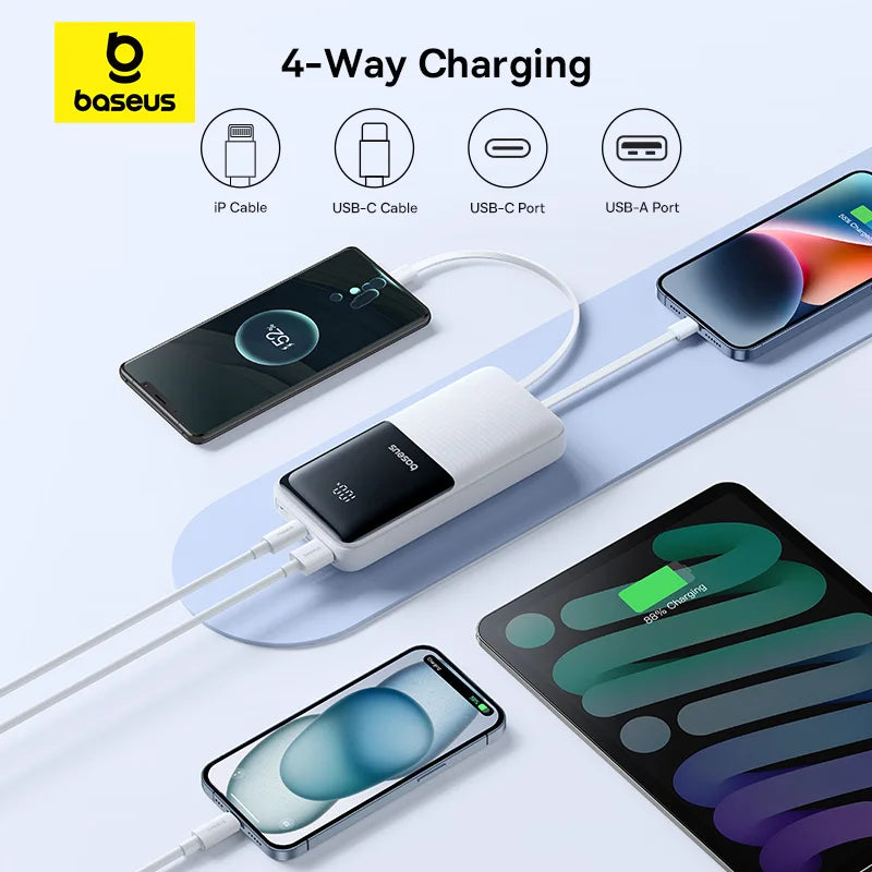 Baseus 20000mAh 22.5W Dual Cable Power Bank