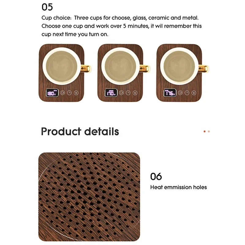 Smart Mug Warmer LCD Display Auto Shut-Off