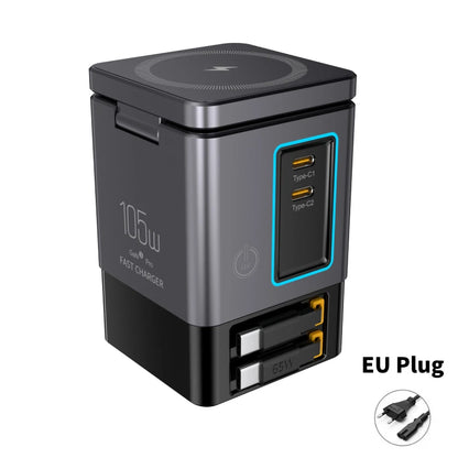 GaN 105W Tower Charging Station Six Ports