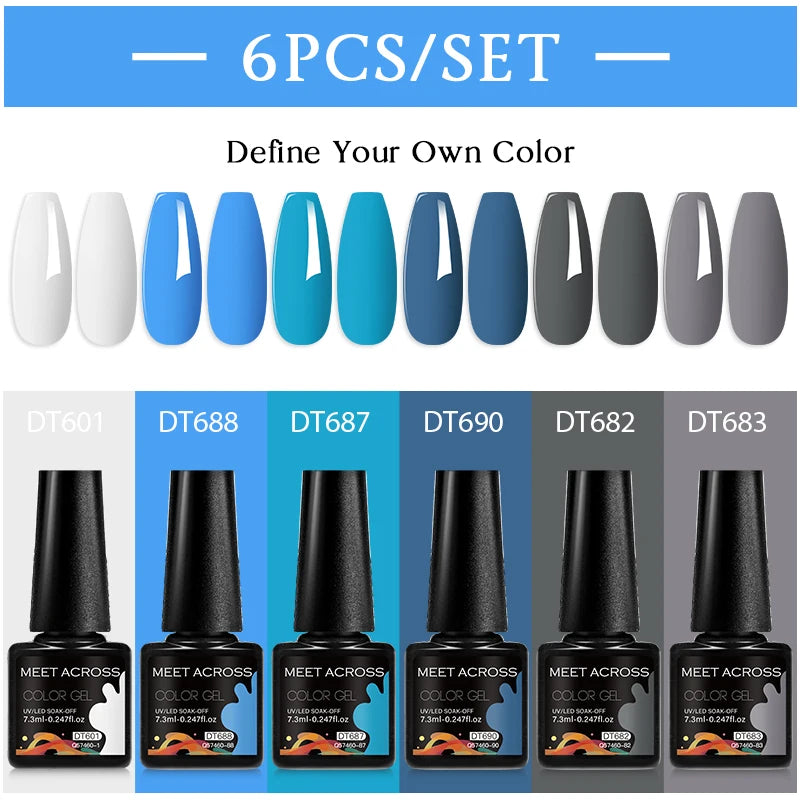 6pcs DIY Semi-Permanent Gel Polish Set