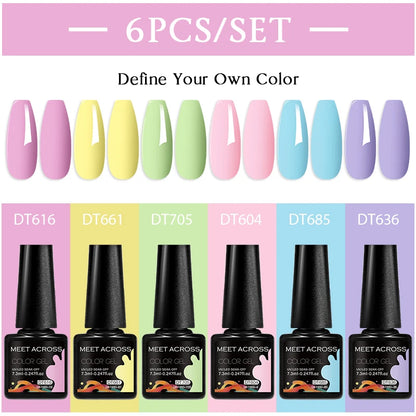 6pcs DIY Semi-Permanent Gel Polish Set