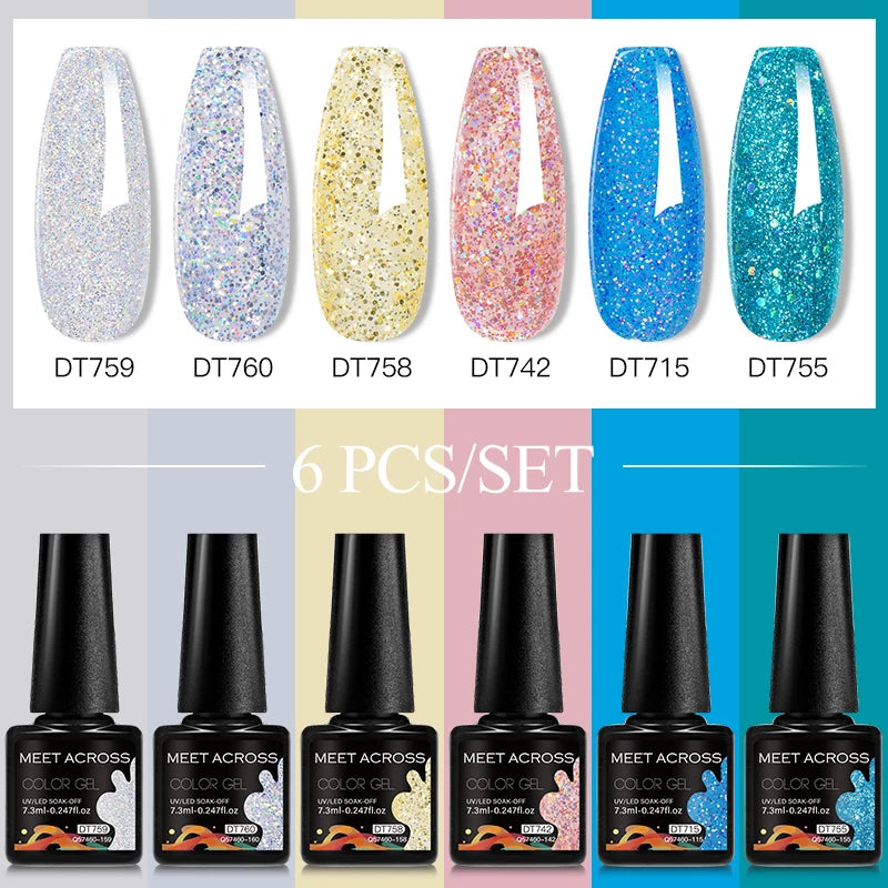 6pcs DIY Semi-Permanent Gel Polish Set