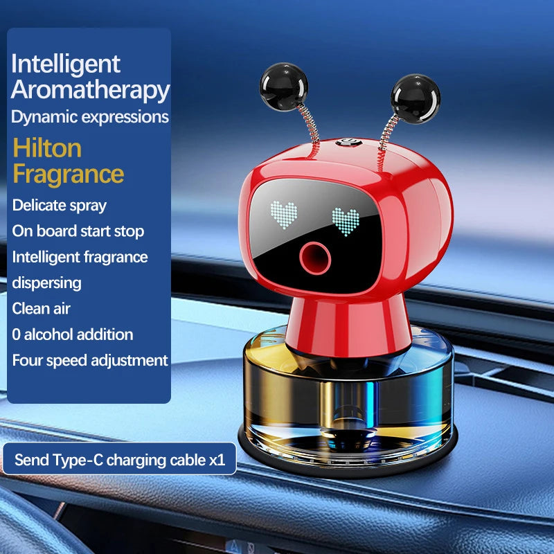 AI Robot Car Aromatherapy Diffuser USB Rechargeable