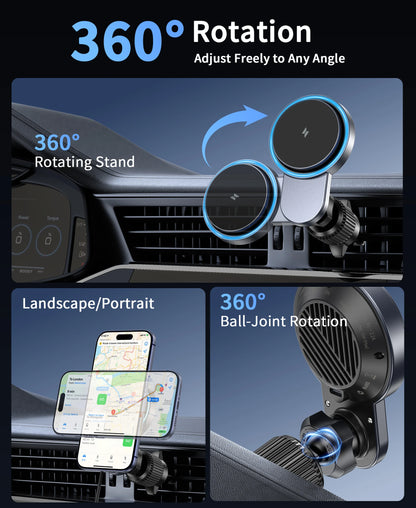 MagSafe Qi2 25W Magnetic Car Mount Charger