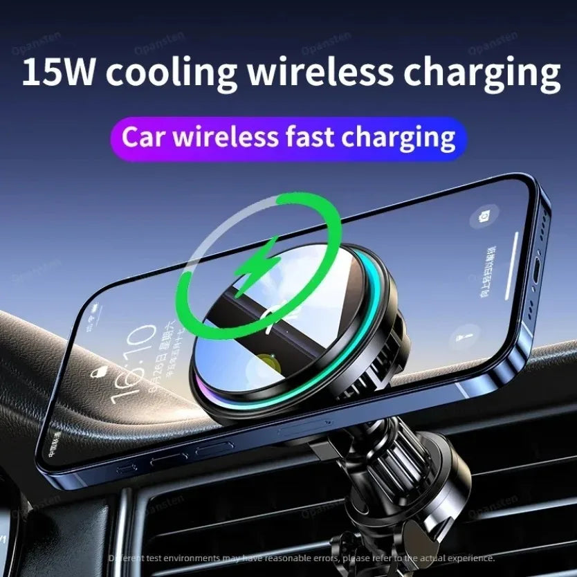 Ice Cooling RGB Glass Wireless Car Charger