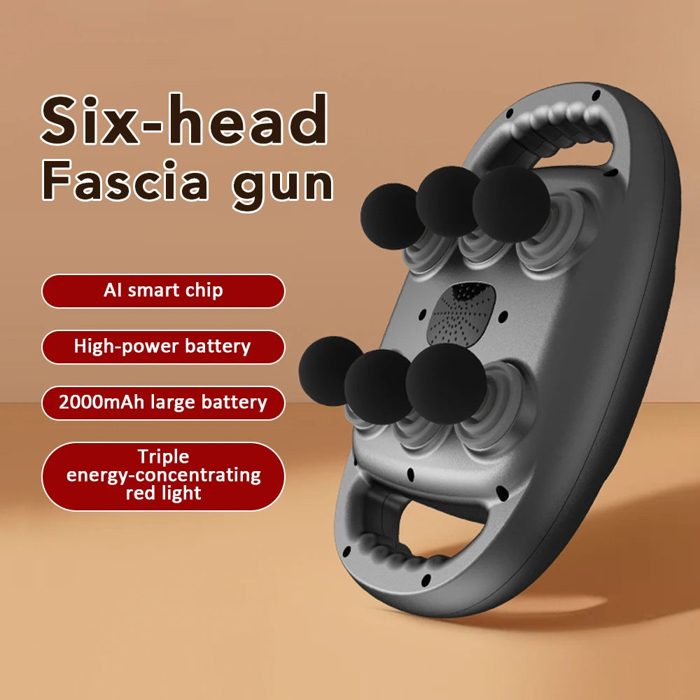 6-Head Fascia Massage Gun – Deep Tissue Muscle Therapy CXJ