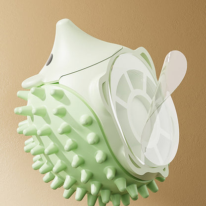 Wall-Mounted Cat Self-Groomer Brush – Corner Face Scratcher & Massage