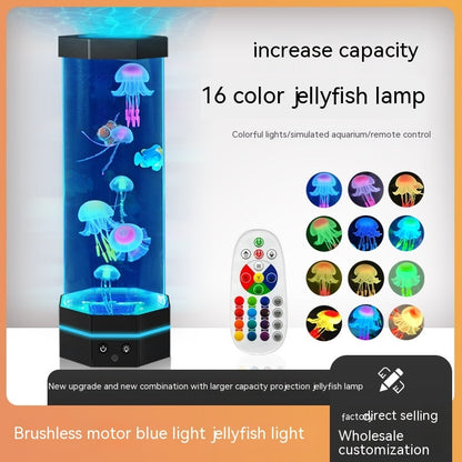 17-Color Changing Jellyfish Lava Lamp with Remote Control
