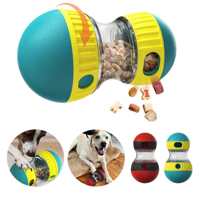Interactive Food Dispensing Dog Toy – Tumbler Puzzle Ball for Slow Feeding & Mental Stimulation