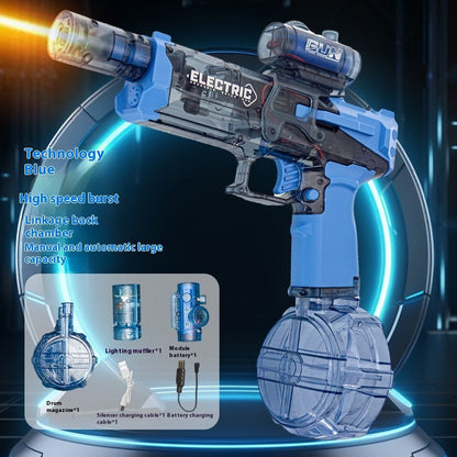 Fire Rat Electric Water Pistol – USB‑Rechargeable LED Spray Gun