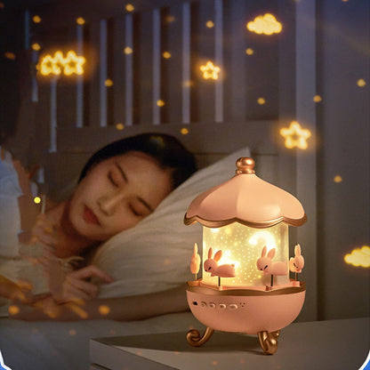 Kids Night Light Projector - Space Rotation LED Lamp with 12 Films