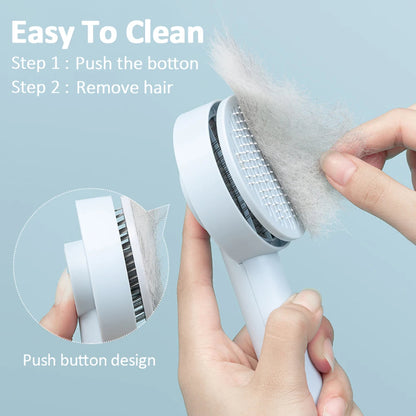 Hair removal device with cleaning instructions on a light blue background