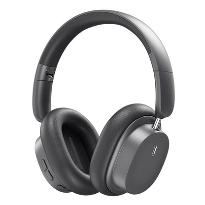 Universal Bluetooth Headset Music Device - Gray over-ear headphones on a white background