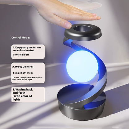 Rotating Moon Desk Lamp – Wireless Phone Charger & Touch Sensor Night Light