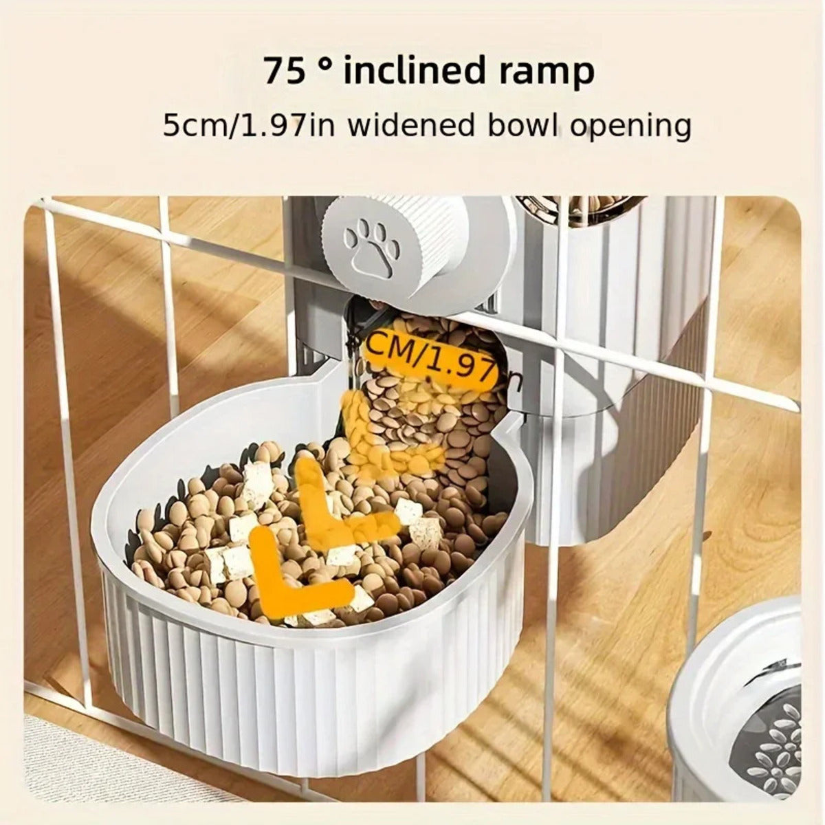 1.2L Automatic Hanging Pet Feeder Bowl – Food Dispenser for Small Dogs, Cats & Rabbits