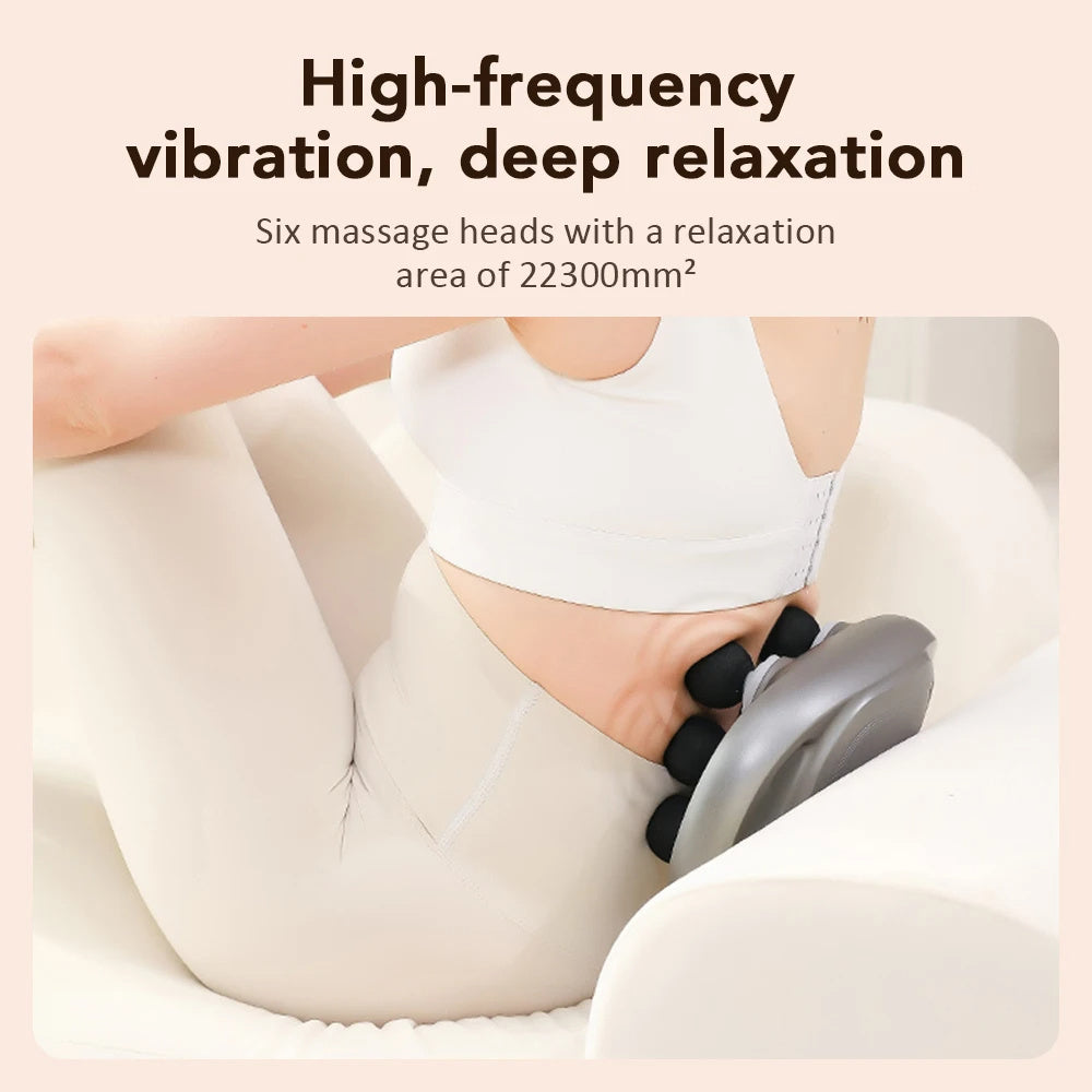 6-Head Fascia Massage Gun – Deep Tissue Muscle Therapy CXJ