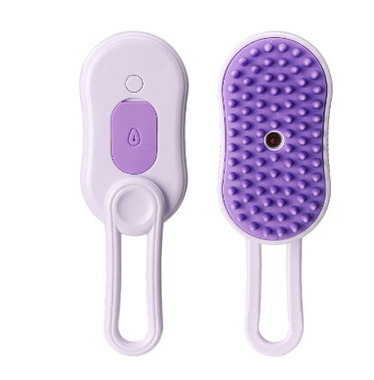 3-in-1 Electric Pet Steam Brush – Grooming, Massage & Hair Removal