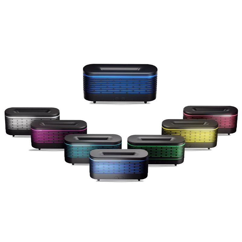 Set of colorful rectangular devices on a white background