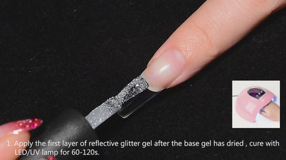 Pink Reflective Glitter Gel Polish